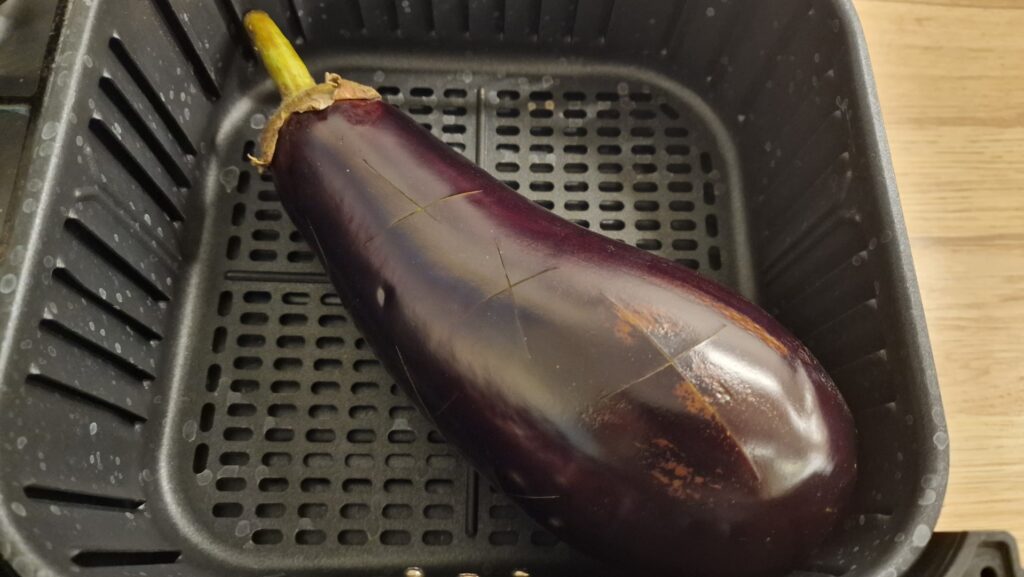 Stegning af aubergine i airfryer 1